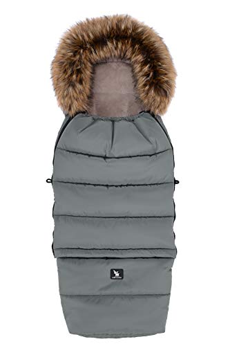 Cottonmoose Combi Fur Saco de invierno dormir térmico para carrito silla de bebé universal abrigo polar (jungle green)