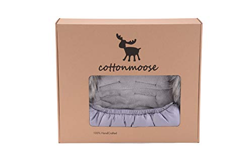 Cottonmoose Mini Moose Saco de invierno dormir térmico para carrito silla de bebé universal abrigo polar (606 Mini Moose Navy-Grey (80x47cm))