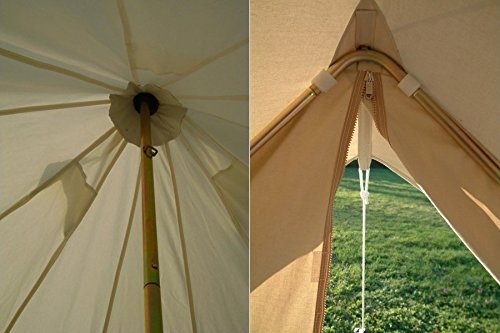 Cozy House Bell Tent Impermeable Bell Tienda de campaña con Suelo con Cremallera (4M diámetro)