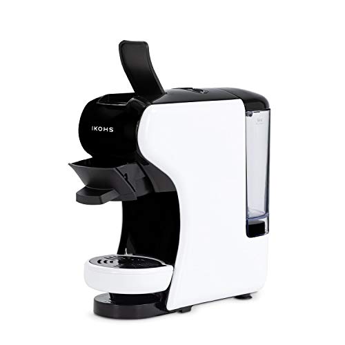 CREATE Máquina de Café Espresso Italiano - Cafetera Multi Cápsulas Compatible Nespresso 3 en 1, 19 Bares con 2 Programas de Café, deposito extraíble, 0,6 L, 1450 W (Blanco)
