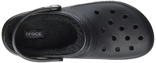 Crocs Classic Lined Clog, Zuecos Unisex Adulto, Black/Black, 42/43 EU