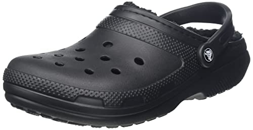Crocs Classic Lined Clog, Zuecos Unisex Adulto, Black/Black, 45/46 EU