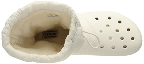 Crocs Classic Lined Neo Puff Boot, Botas para Nieve Unisex Adulto, White/White, 38/39 EU