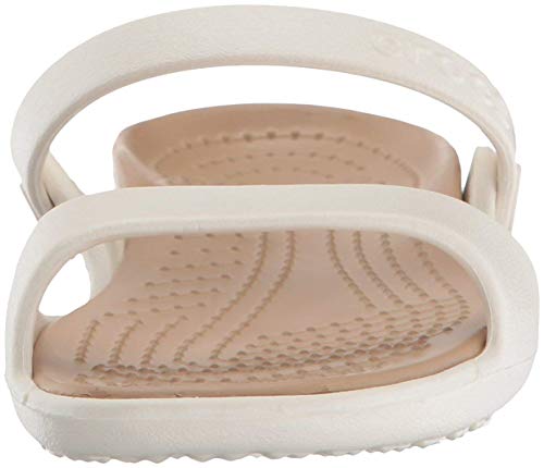 Crocs Cleo Mujer Sandalias con punta abierta, Blanco (Oyster), 38/39 EU