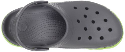 Crocs Duet Sport Clog - Zuecos de material sintético unisex, color Gris (Graphite/Volt Green), 41-42 EU