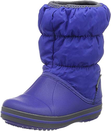 Crocs Winter Puff Boot Kids, Botas de Nieve Unisex Niños, Azul (Cerulean Blue/Light Grey), 25/26 EU