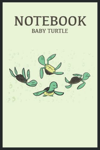Cuaderno bebé tortuga: Cuaderno 120 páginas, tamaño 15. 24 x 22. 86 cm
