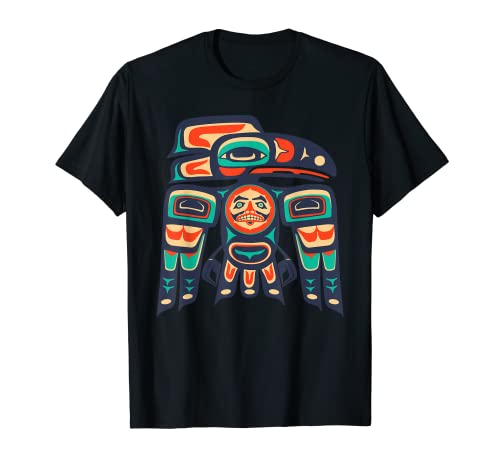 Cuervo Nativo Americano Haida Tlingit Tótem Camiseta