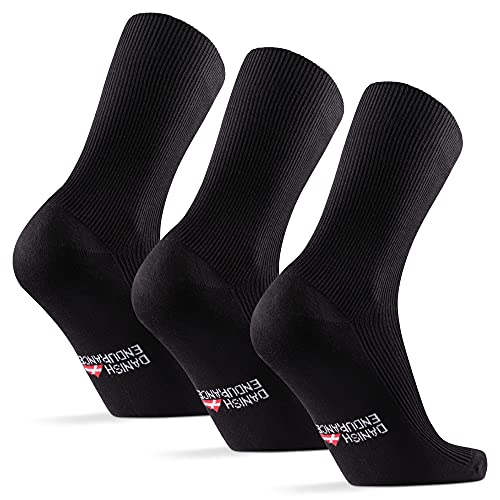 DANISH ENDURANCE Bamboo Soft Top Socks 43-47 Black 3-pack