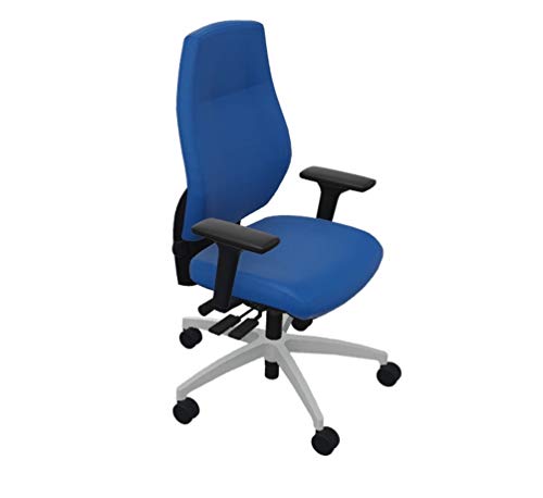 Dauphin Comfort XT 3D - Silla de oficina ergonómica, respetuosa con la espalda, color azul