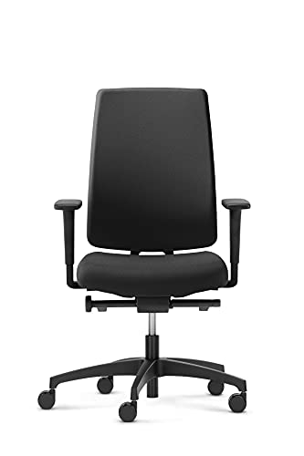 Dauphin Indeed - Silla ergonómica de oficina en casa, respaldo alto regulable (61-68 cm), profundidad de asiento (6 cm) (respaldo acolchado)