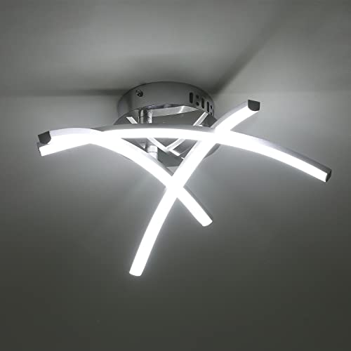 DAXGD Plafon LED de Techo 21W, Lámpara LED de techo Moderna Luz blanca fría 6000K superficie en forma de horquilla para corredor, dormitorio, 220V plafon techo led cocina