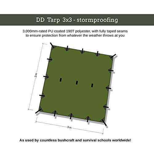 DD Tarp 3x3 – Olive Green