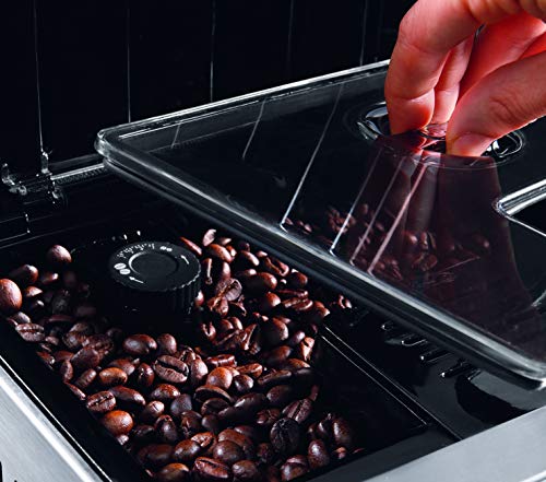 De'Longhi PrimaDonna S EVO - Cafetera Automática Controlable desde Smartphone, Espresso y Cappuccino, Pantalla LCD Táctil, Sistema Latte Crema, Limpieza Automática, ECAM 510.55.M, Plata