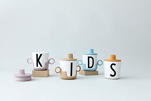 Design Letters Taza de melamina personalizada para bebés y niños (Blanco) - S - Taza multifuncional, sin BPA, sin BPS, disponible en A-Z, los accesorios están disponibles por separado, 175 ml