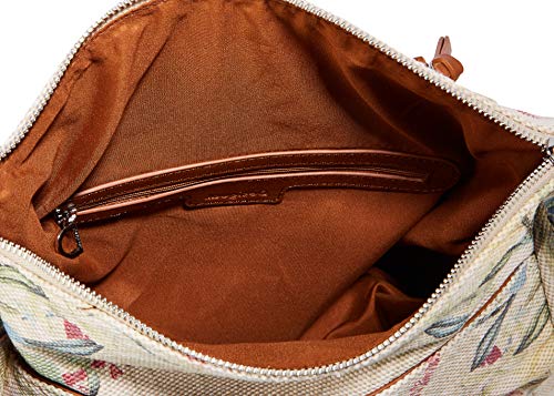 Desigual Fabric Hand Bag, Bolsa de Mano para Mujer, Blanco, U