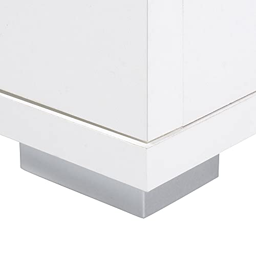 Deuba Cómoda Alba Blanco con 2 Puertas y Estante Ajustable Mueble Organizador para Oficina Dormitorio