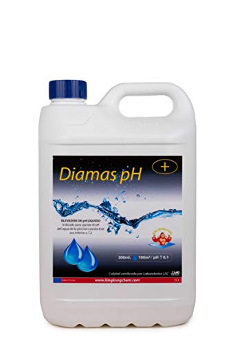 DIASA INDUSTRIAL Elevador del pH para Piscinas DIAMAS PH 5 L – Tratamiento de Mejora de la Calidad del Agua – Formato Líquido