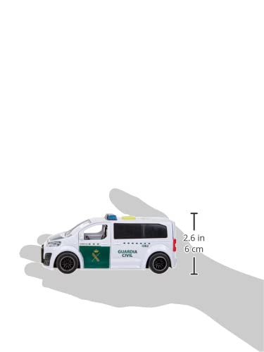 Dickie-Guardia Civil Furgoneta Citröen con Radar 15 cm 1153020 Vehículo de Juguete con función, Color Blanco/Verde