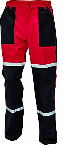 DINOZAVR Tayra Impermeable Pantalones de Trabajo Resistentes al Aceite para Mecánicos - Hombre - Rojo EU54