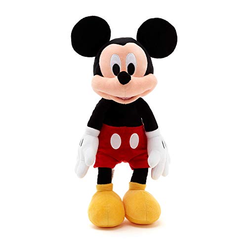 Disney Store: Peluche Mediano de Mickey Mouse, 45 cm, Personaje icónico con rasgos faciales Bordados, Adecuado para Todas Las Edades