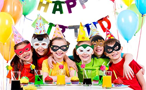 DOMINNE 38 máscaras de fiesta para niños, máscara de fieltro, máscaras de partido, perfecto para niños