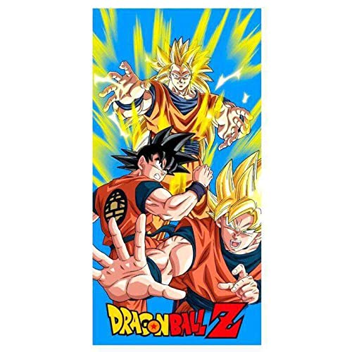 Dragon Ball Z Goku Sayajin - Toalla de Playa Personajes, 100% Algodón