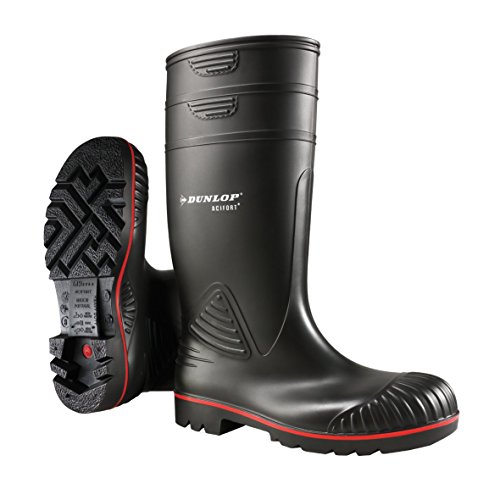 Dunlop Protective Footwear (DUO18) Dunlop Acifort Heavy Duty, Botas de Seguridad Unisex Adulto, Black, 44 EU