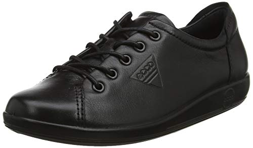 ECCO Soft 2.0 Tie - Zapatillas, Mujer, Negro (56723 Black With Black Sole), 38 EU