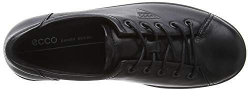 ECCO Soft 2.0 Tie - Zapatillas, Mujer, Negro (56723 Black With Black Sole), 39 EU