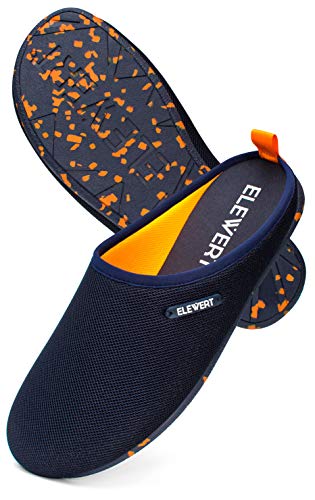 ELEWERT® - NATURAL - Zapatillas de Estar por casa, hechas en España, confort, unisex, interior, exterior, suela de caucho, plantilla extraíble reciclada-EU DESIGN. Talla 47