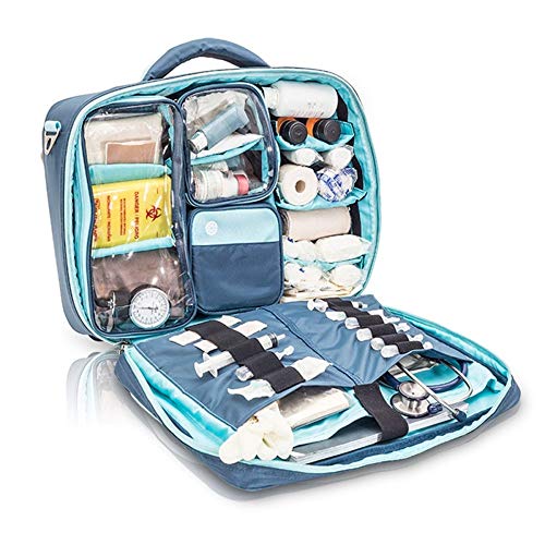 Elite Bags Practi's - Maletín sanitario de asistencia domiciliaria, Azul, 40 x 30 x 12 cm