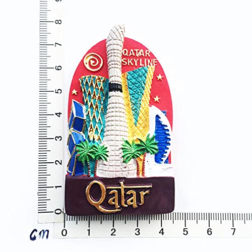Emiratos Árabes Unidos Qatar Imán de Nevera 3D Resina de la Ciudad de Viaje Recuerdo Colección de Regalo Fuerte Etiqueta Engomada refrigerador