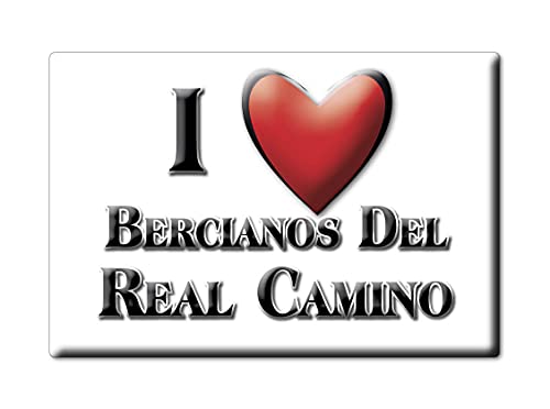 Enjoymagnets BERCIANOS del Real Camino (LE) Souvenir IMANES DE Nevera ESPAÑA Castilla Y LEÓN IMAN Fridge Magnet Corazon I Love