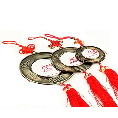 Espejo Bagua Chino de la Suerte Zodiaco chino Bagua Mirror Feng Shui Espejo espejo plano colgante decoración del hogar colgante for protección familiar Espejo Feng Shui para Negocios desde Casa