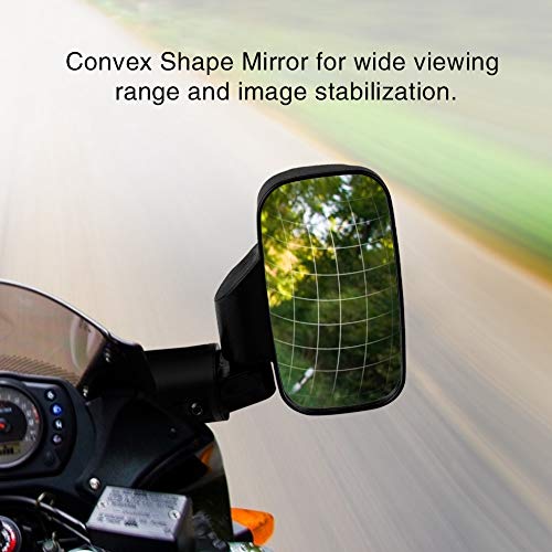 Espejo retrovisor lateral, espejo retrovisor lateral ajustable para motocicleta, diseño convexo para UTV Polaris Ranger RZR Can-Am