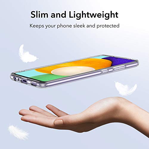 ESR Funda Transparente Compatible con Samsung Galaxy A52 4G/5G (6.5 Pulgadas) (2021) Funda Delgada,Blanda y Flexible de polímero Transparente, Serie Project Zero,Transparente