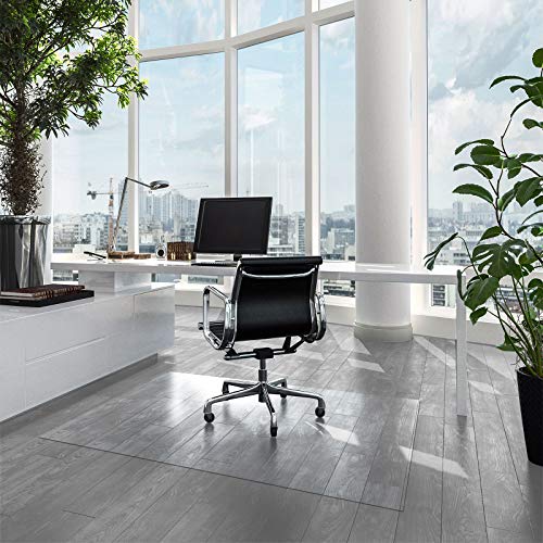 Esterilla protectora para suelos duros | Neo | transparente y semitransparente | Base para silla de oficina | Grosor 1,5 mm | muchos tamaños a elegir (transparente, 90 x 150 cm)
