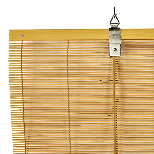 Estores Basic, persianas de bambu, miel, 150x170cm, estores para ventana, persianas enrollables para el interior.