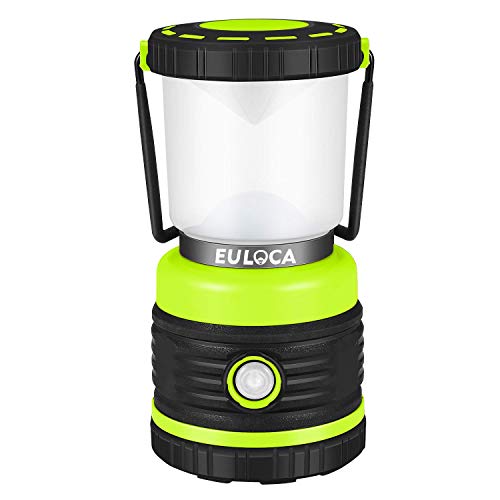EULOCA Farol de Camping LED Regulable, 1200lm 4 Modos, Resistente al agua Linterna Camping, Lámpara para Pesca, Excursión, Jardín, Patio y hiking