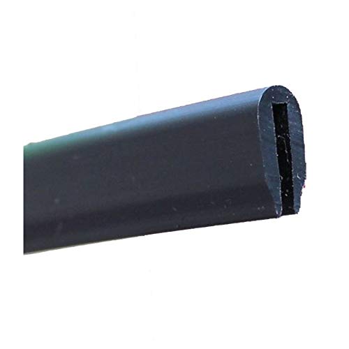 EUTRAS-Kantenschutz 2072 Eutras KSO4005-Protector de bordes (3 m, PVC, 1,3 mm), color negro