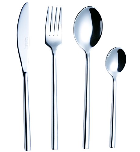 EXZACT Premium - 24 pcs cubertería - acero inoxidable - 6 x cena tenedors, 6 x cuchillos, 6 x cucharas cena, 6 x cucharaditas (EX963 x 24)