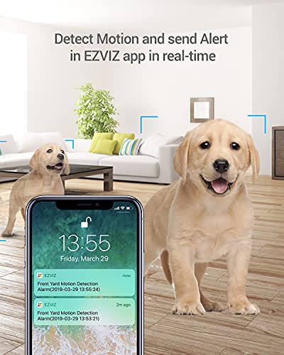 EZVIZ 2K Cámara de Vigilancia WiFi Interior Camara Domo 360º PTZ, Visión Nocturna, Detección de Movimiento, Audio Bidireccional, Compatible con Alexa y Google, Andriod/iOS, CP1