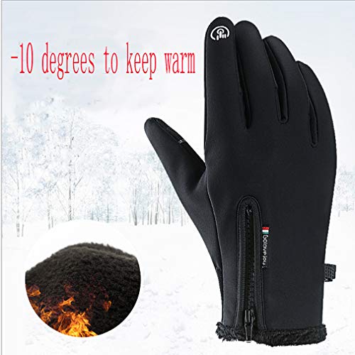 Fauhsto Waterproof Fleece Men Women Ski Gloves Wind-Proof Thermal Touch Screen Outdoor Sport Cycling Snowboard Gloves