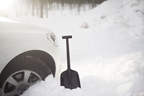 Fiskars Solid Pala de nieve para el coche, Longitud: 63 cm, Material sintético reforzado con fibra de vidrio, Negro, 1019353