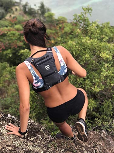 Fitly Mochilas de Running Minimalista (Negro, M-L-XL)