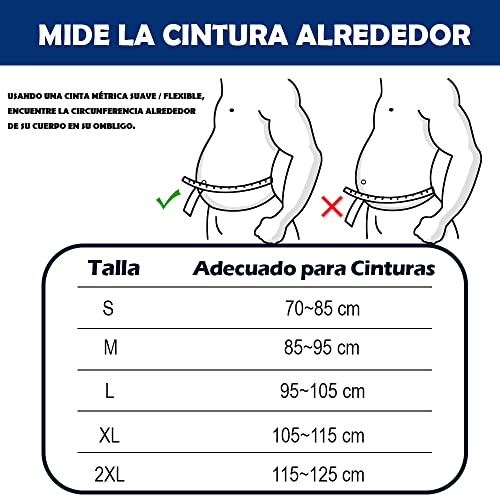 FITTOO Faja Lumbar para la Espalda con Tirantes Cinturón de Apoyo Elástico Ajustable Apoyo Lumbar para Dolor de Espalda Baja Gym Halterofilia Culturismo Unisex (M)
