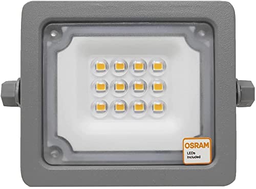 Foco LED Exterior OSRAM 10W, Pack 5 unidades, Proyector AVANT Slim de Gran Luminosidad, IP65 Resistente al agua, para terraza, jardin, patio... (Luz Fría (5700K))