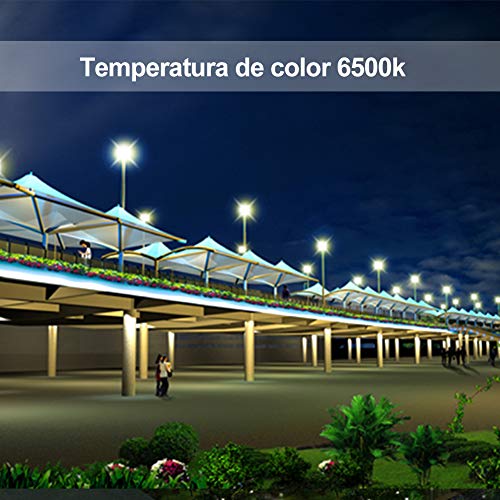Focos LED exterior 10W Extrastar Potente Luces Led Exterior IP65, Luz de Seguridad Luz fría 6500K para Terraza, Jardín, Patio, Parque, Garaje [Clase de eficiencia energética A+]2 paquetes