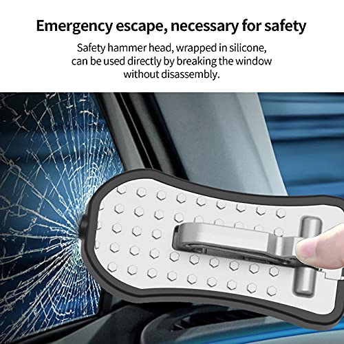 Frunimall Pinzas de pie para puerta de coche, pedal de escalera de vehículo plegable multifuncional para puerta de coche con forma de U + función de martillo de seguridad